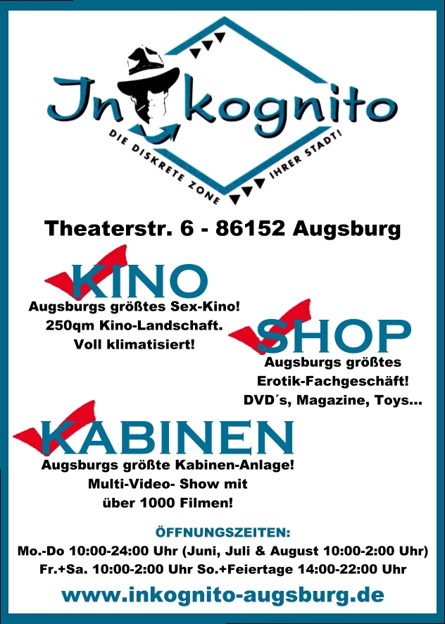 Inkognito Augsburg - Kino - Shop - Kabinen