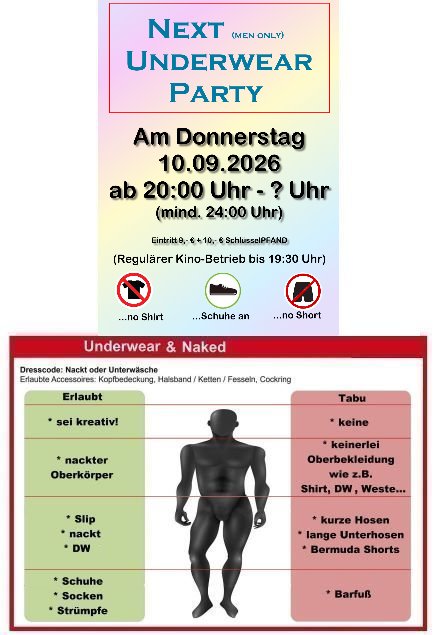 Donnerstag 10.09.2026 next UnderwearParty